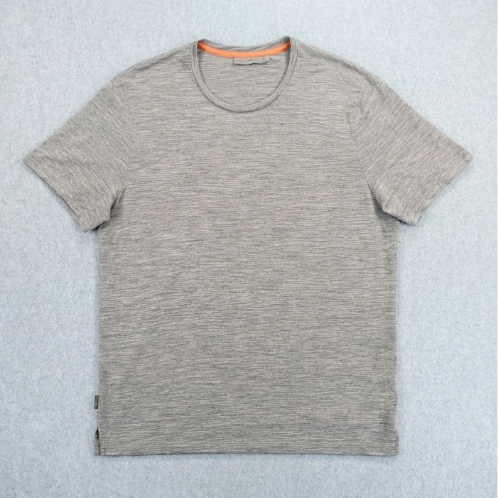 Icebreaker Cool-Lite Mens Large Grey Merino Wool Blend Short Sleeve T-Shirt L